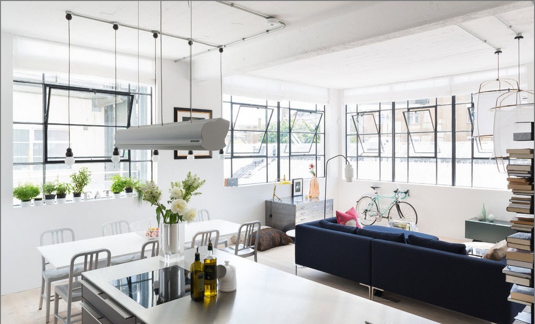 Дизайн проект на апартамент в стила на бяло таванско помещение