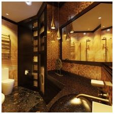 Design d'intérieur de salle de bain en or -8