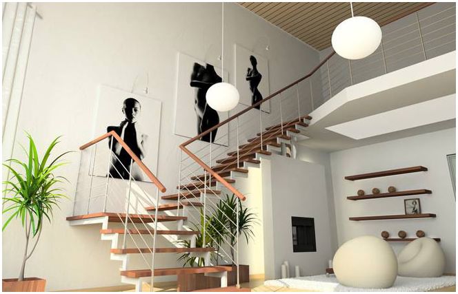 Дизайн на стълби в частна къща