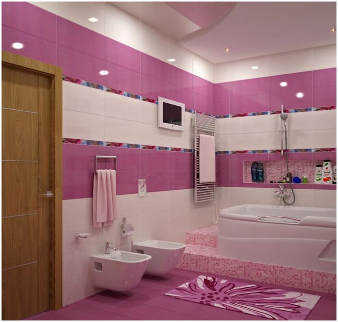 купатило у ружичастој боји