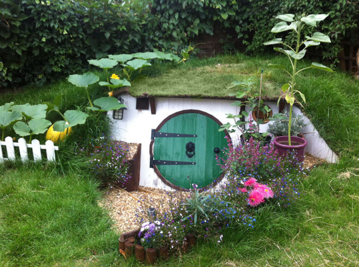 The guy built himself a dugout in his backyard.