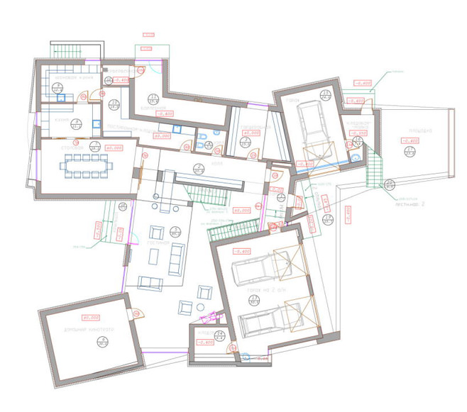 Intérieur de la maison dans le style du minimalisme