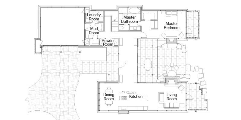 plano de casa de campo