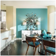 Interiors with turquoise color: features, photo-2