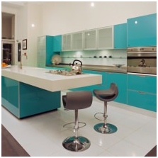 Interieurs met turquoise kleur: functies, foto-5