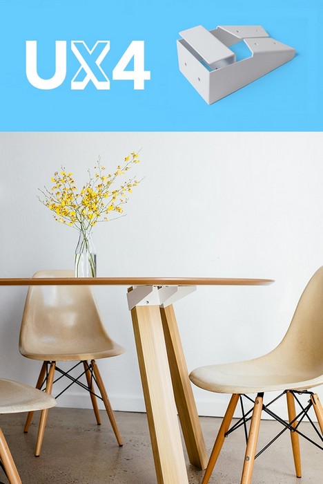 UX4 е универсална система за фиксиране, която ви позволява да сглобявате всякакви мебели