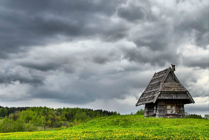 Small house in Lithuania.