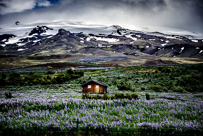 Maison d'habitation en Islande.