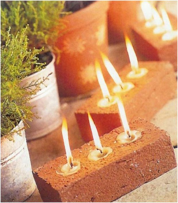 Un'ottima opzione per creare un candelabro in mattoni è una soluzione semplice per la tua casa.