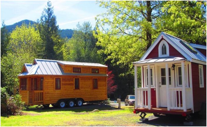 Tiny House Village er en landsby med mobile hjem.