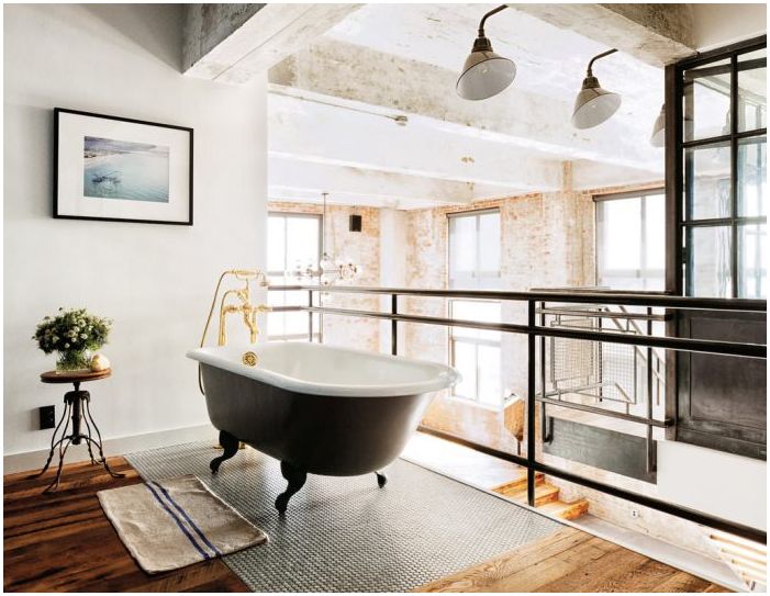 Loft dans la salle de bain