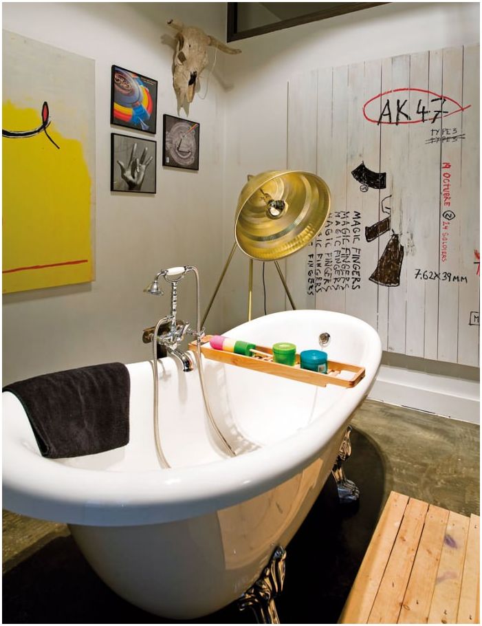 baño en estilo loft