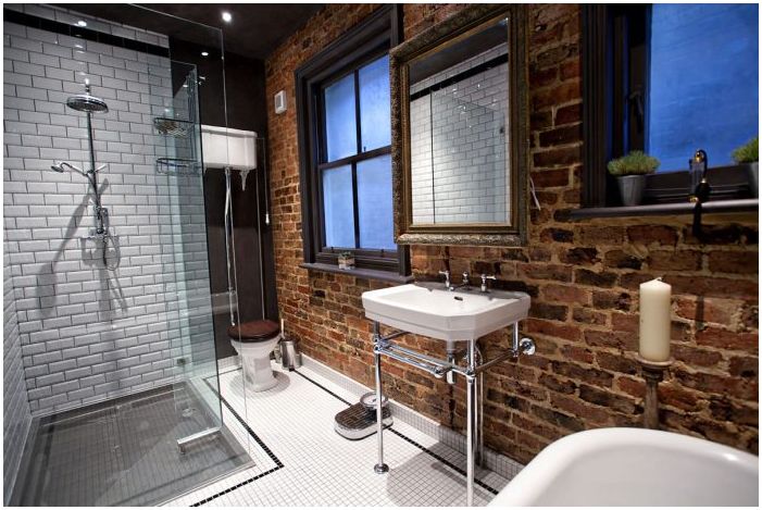 Loft style in the bathroom