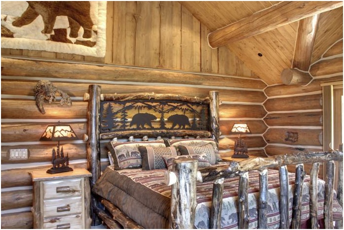 селски стил в интериора на спалнята