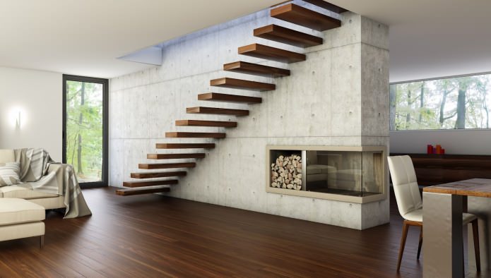 видове стълби в къщата: по стълбите