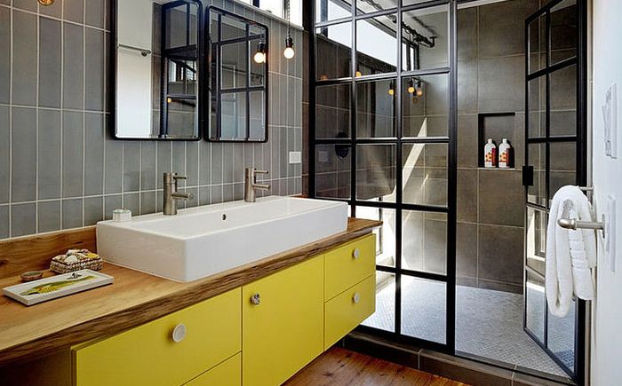 Intérieur de la salle de bain par Robert Nebolon Architects