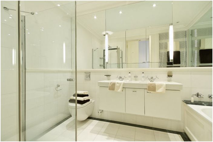 Интериор на банята в модерен стил