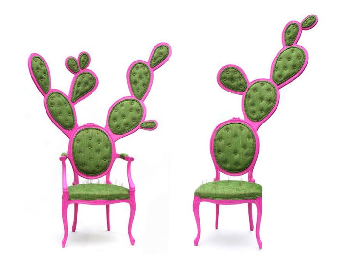 Krzesła w formie kaktusa