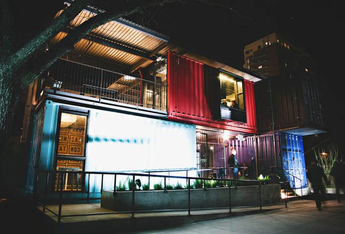 A bar in Texas built from old containers.