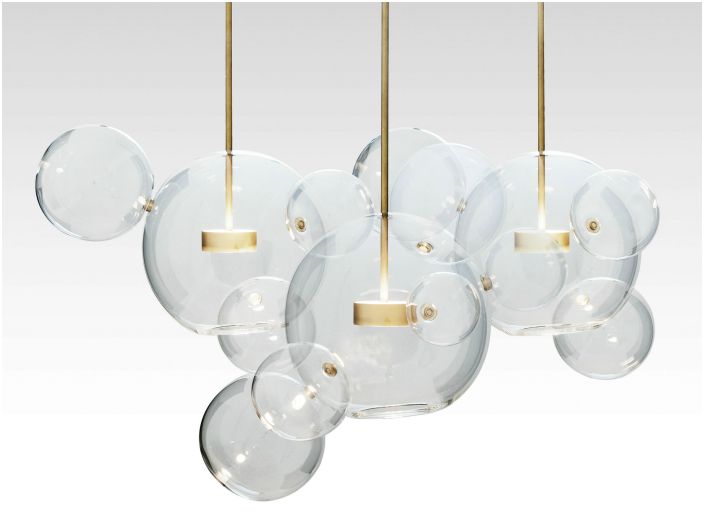 Fantastique lampe à bulles faite à la main par les designers du studio Giopato & Coombes.