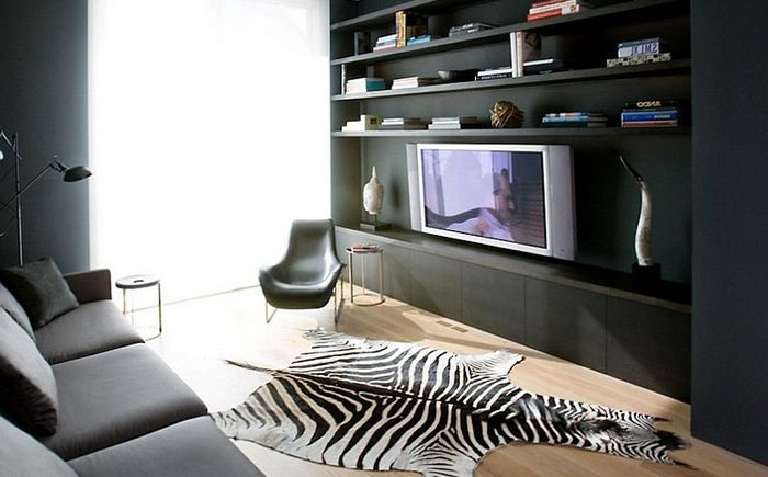 Obývací pokoj v šedé barvě od Vanessa Brunner