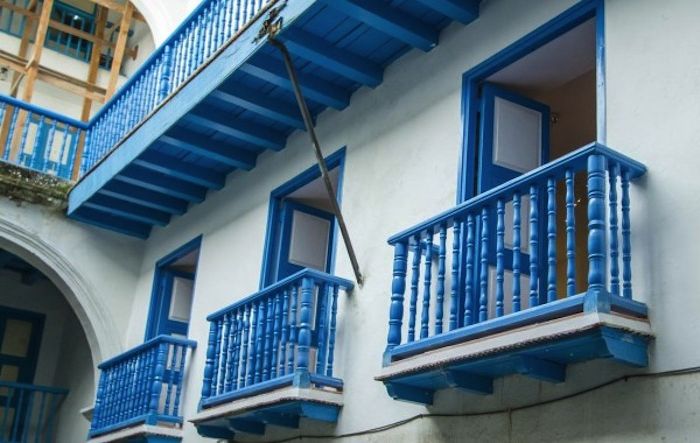 Courtyard of the hotel.