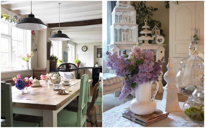 Piękno i delikatność kuchni shabby chic