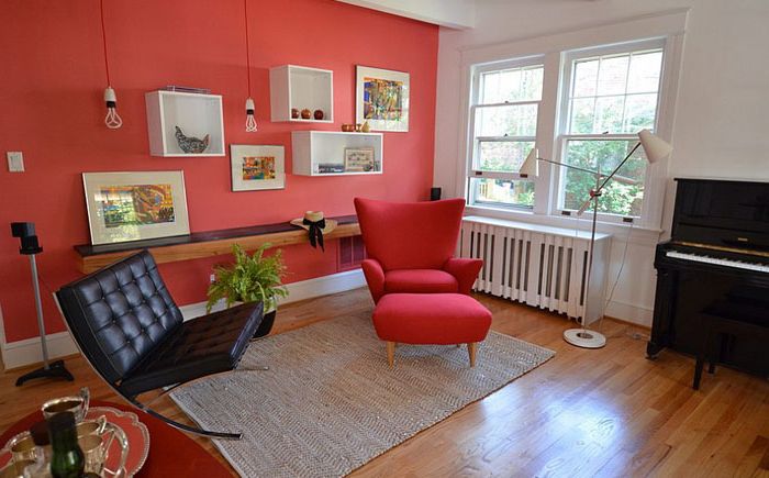 Red Living Room by Nicole Lanteri