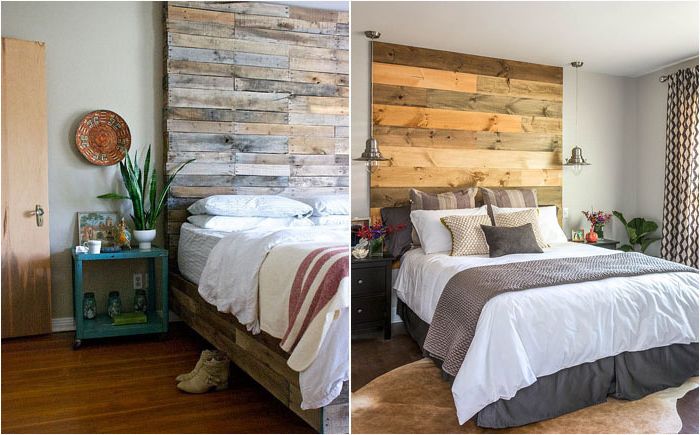Les têtes de lit en bois créent du confort