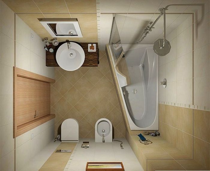 Lors du choix d'une salle de bain, il vaut mieux s'arrêter à une salle de bain triangulaire, ce qui est beaucoup plus pratique qu'une salle carrée.