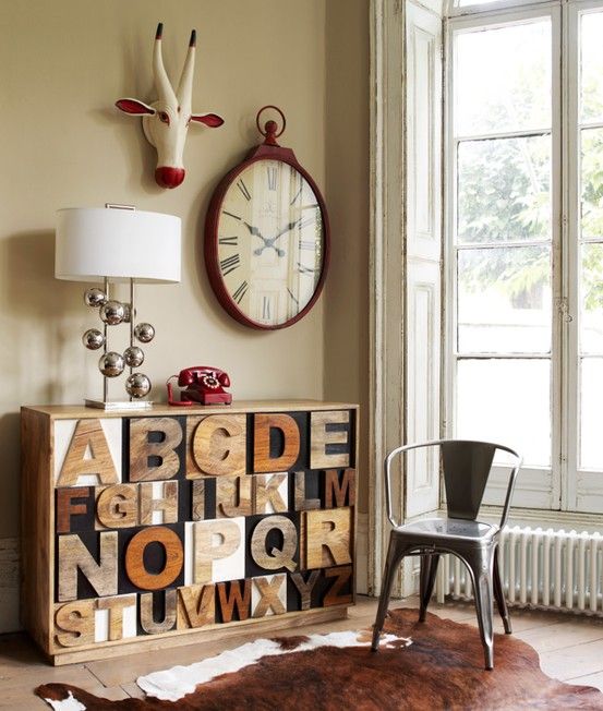 The alphabet in the children's room