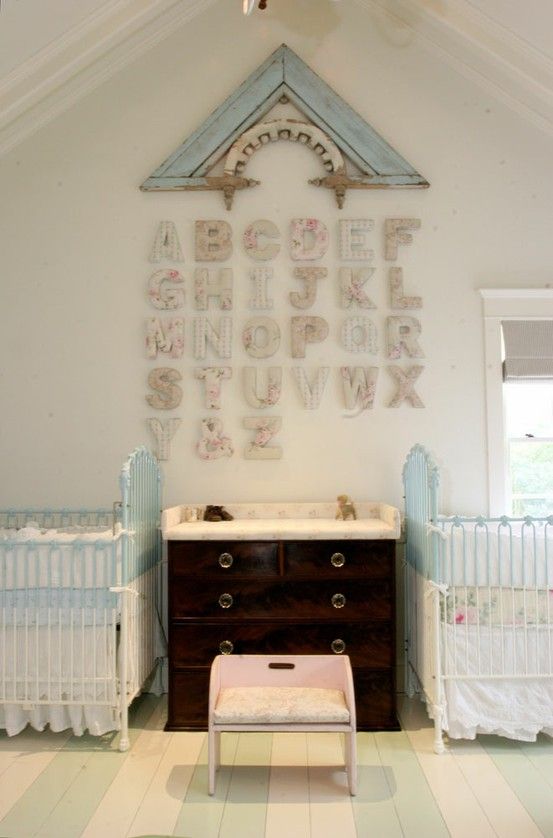 The alphabet in the children's room