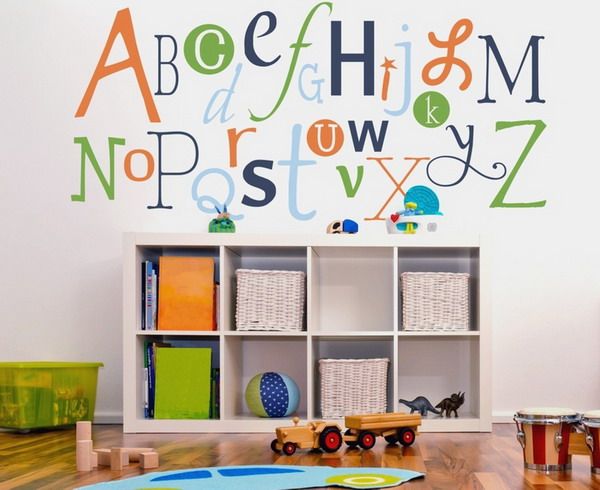 The alphabet in the children's room