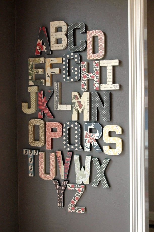 The alphabet in the children's room