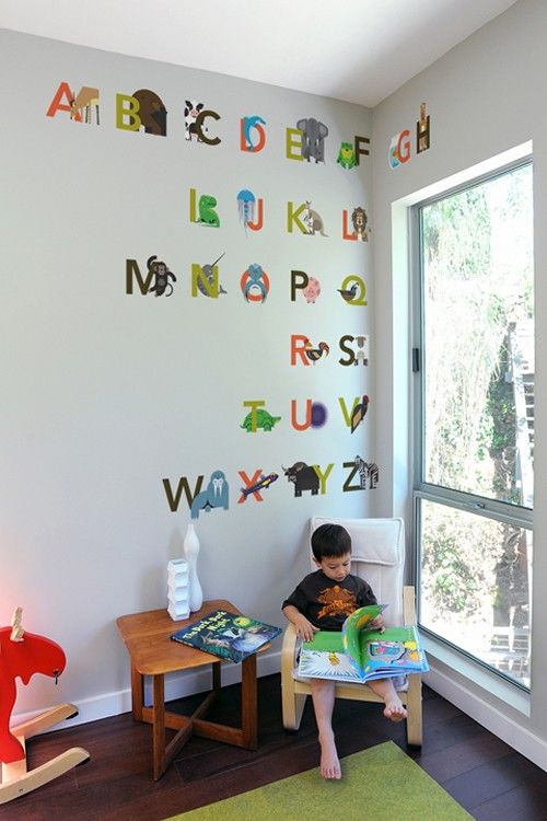 The alphabet in the children's room