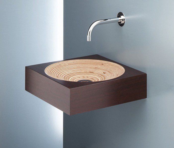 Оригиналният дизайн на мивката за баня ще бъде очарователно допълнение към интериора.