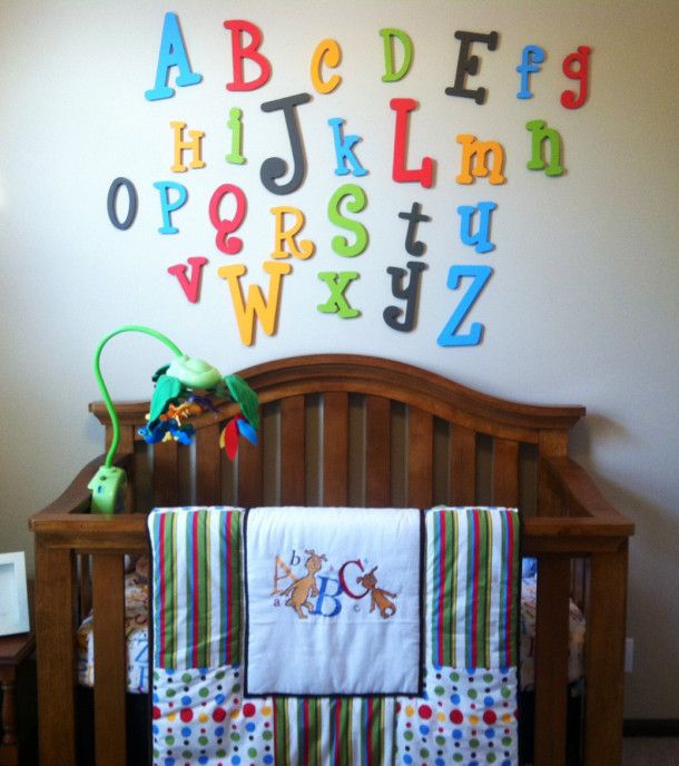 The alphabet in the children's room