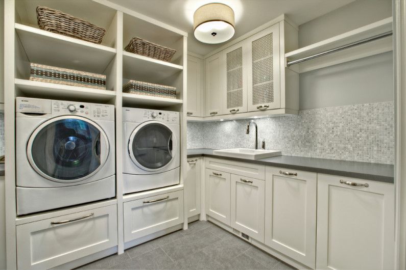 transitional-laundry-room