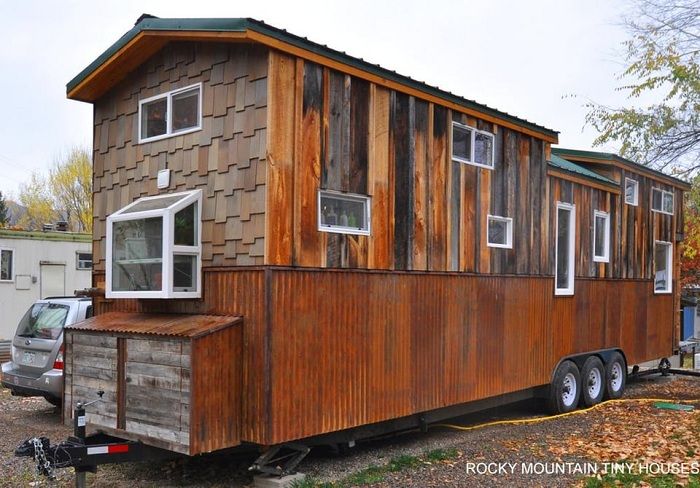 Casa com uma área de 38 m². metros, que você pode levar com você na estrada.