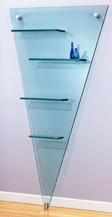 Glass shelves: experimenting with shape.