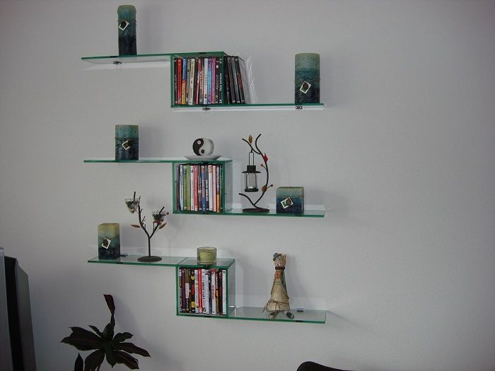 Original shelves in a modern interior.