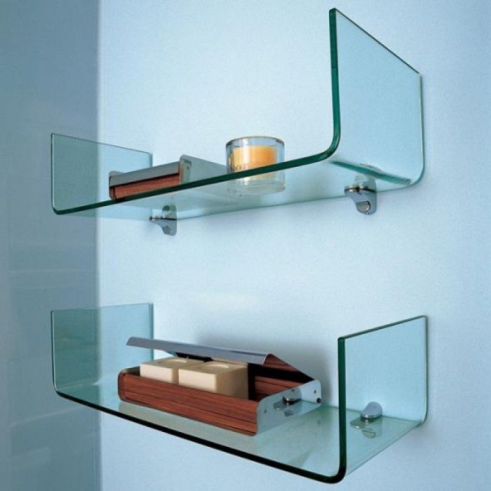 Non-standard shelves for high-tech interiors.