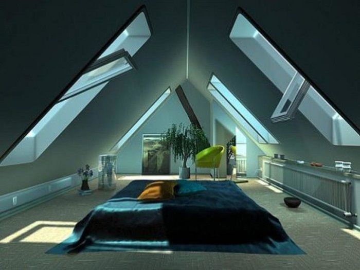 قرار رائع لتجهيز غرفة نوم تحت العلية الخاصة بالمنزل ، والتي ستسعد بالتأكيد وتعطي تجربة مذهلة.
