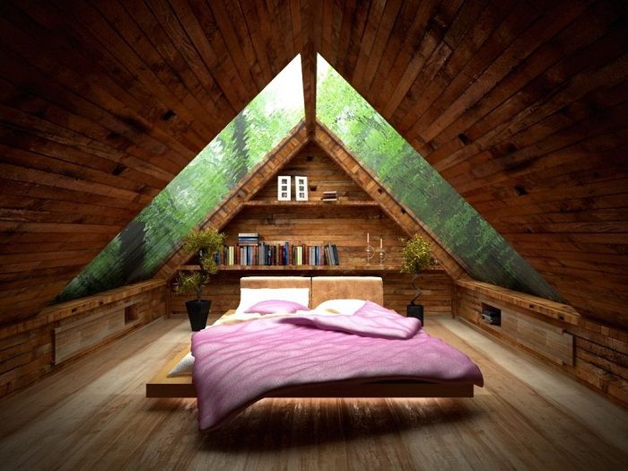 Interijer spavaće sobe uređen je u drvu, što će definitivno potaknuti eksperimentiranje.