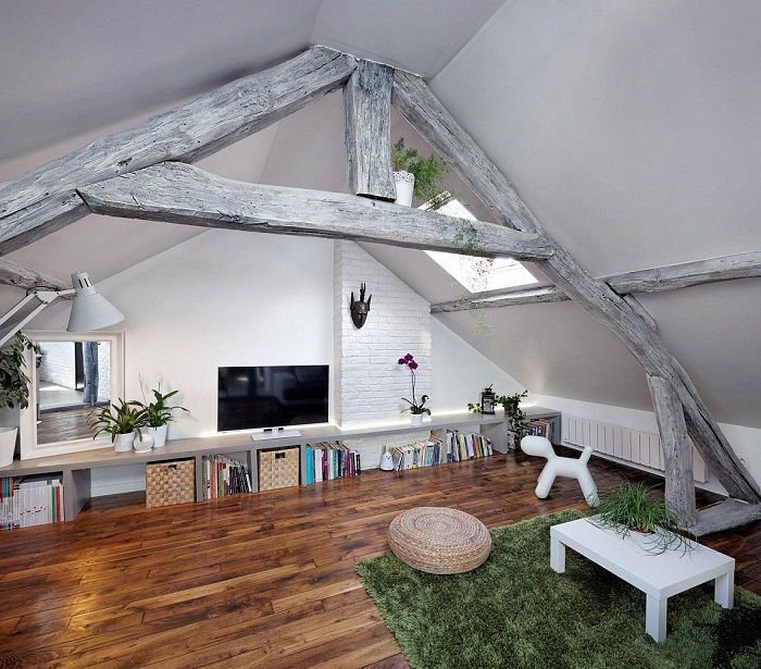 Струва си да поставите стая за отдих на най-уединеното място на къщата, например, под таванското помещение.