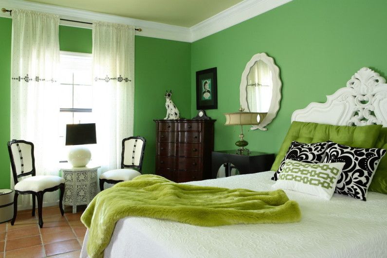 Quarto em verde