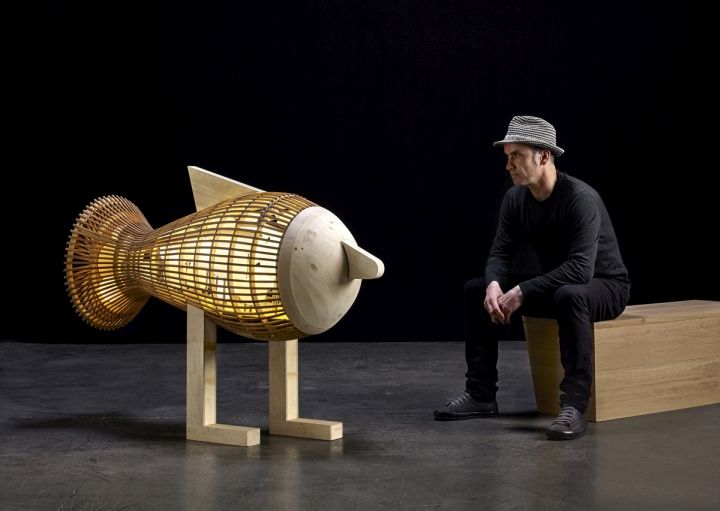 Скульптурный дизайн лампы Koi Fish от LZF Lamps