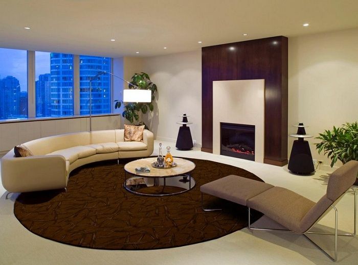Un buon esempio di decorazione di un soggiorno con colori delicati che darà ulteriore comfort.