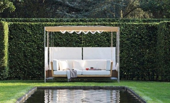 أثاث الحدائق - أريكة المظلة