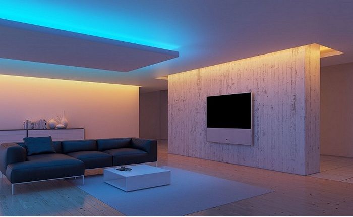 Primjeri uređenja interijera pomoću LED svjetiljki.